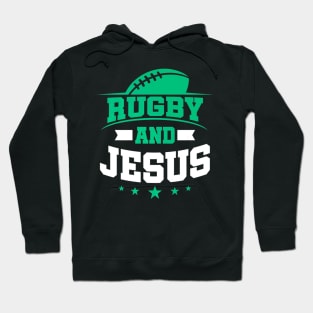 Rugby Player Ball Fan Jersey Jesus Christ Hoodie